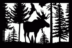 24 X 36 Moose Eagle Plasma Art Free DXF File