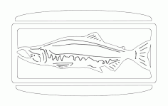 27 Inch Salmonw Slots Sconce Fish Free DXF File