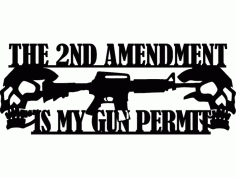 2nd Amendment Skulls Free DXF File