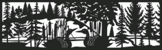 30 X 96 Loon Panel No Mountains Plasma Metal Art Free DXF File