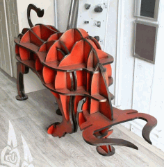 3d Bull Shelf 4mm Free DXF File