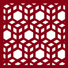 3d Cubes Laser Cut Pattern Free DXF File