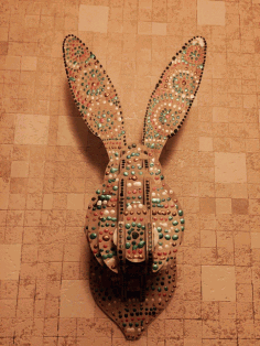 3d Decor Rabbit Head Free DXF File, Free Vectors File