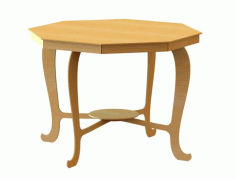 3d Dining Table For Laser Cut Free DXF File