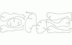 3d Giraffe Puzzle Free DXF File