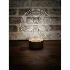 3d Illusion Led Lamp Free DXF File