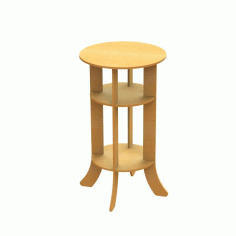 3d Laser Cut Wooden Round Table Free DXF File