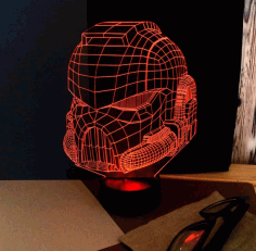 3d Led Illusion For Your Desk Free Vector File