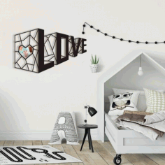 3d Love Wall Decor For Laser Cutting Free Vector File, Free Vectors File