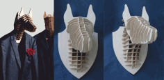 3d Puzzle Amazing Design Animal Head Free DXF File