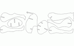 3d Puzzle Giraffe Free DXF File
