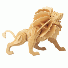 3d Puzzle Lion Free DXF File