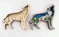 3d Wolf Tree Creativity Designs Free DXF File, Free Vectors File