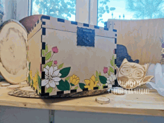 A Box With Fittings For Packaging Decoration For Laser Cutting Free Vector File