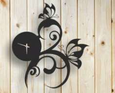 A Butterfly Shaped Watch For Laser Cut Plasma Free Vector File