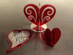 A Heart Decoration For Laser Cut Free Vector File