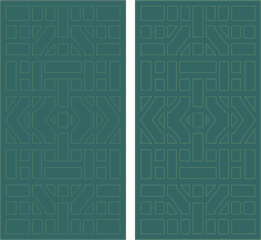 Abstract Geometric Panel Pattern For Laser Cut Free Vector File, Free Vectors File