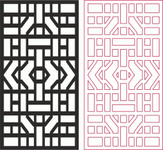 Abstract Geometric Pattern Free DXF File