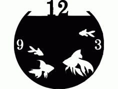 Acquario Clock Free DXF File