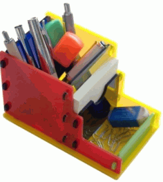 Acrylic Desk Pen And Pencil Holder Office Desk Organizer Laser Cut Free Vector File, Free Vectors File