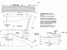 Adirondack Chair Free DXF File