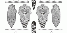African Mandala For Laser Cutting Free Vector File