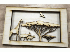 African Tunnel Book Laser Cut Free DXF File