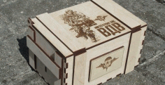 Airborne Decorative Box Laser Cut Free Vector File