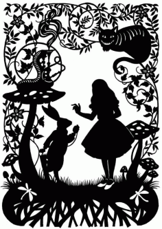 Alice In Wonderland Free DXF File