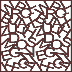 Alphabet Seamless Floral Screen Design For Laser Cutting Free DXF File