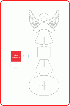 Angel Candle Holder Free DXF File