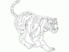 Animal Cheetah Mascot Free DXF File