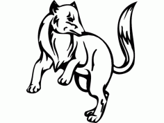 Animal Mascot Kangaroo Free DXF File