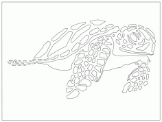 Animal Sea Turtle Free DXF File