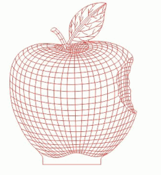 Apple 3d Led Night Light For Laser Cutting Free Vector File