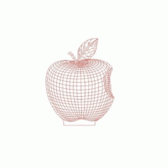 Apple 3d Led Night Light Free Vector File