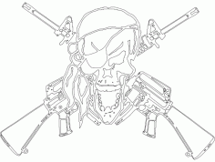Arfcom Skull ar2nd Free DXF File