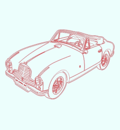 Aston Martin db2 Car 3d Illusion Lamp Laser Engraving Free Vector File