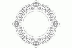 Ayna Mirror Frame Round Free DXF File
