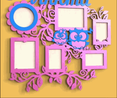 Baby Owls Photo Frameand Free Vector File