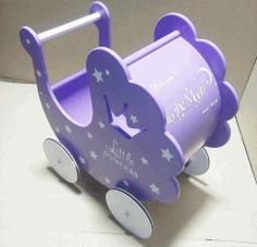 Baby Stroller For Laser Cut Free Vector File