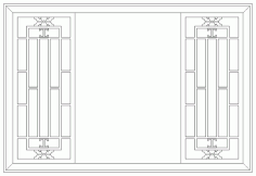 Back Door Frame Partition Garden For Laser Cut Cnc Free DXF File