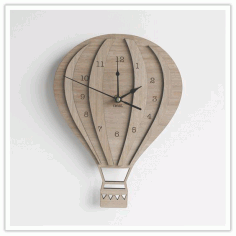 Ballon Clock Laser Cut Free Vector File