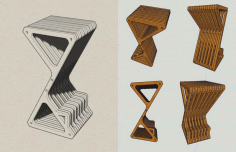 Bar Stool Cnc Router Plans For Laser Cut Free Vector File