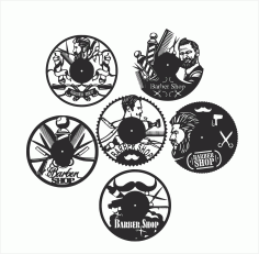 Barber Shop Wall Clocks Free Vector File