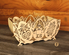 Basket Layout For Laser Cut Free Vector File