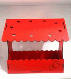 Basket Of Love For Laser Cut Free Vector File