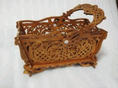 Basket With Handle Pattern For Laser Cutting Free DXF File