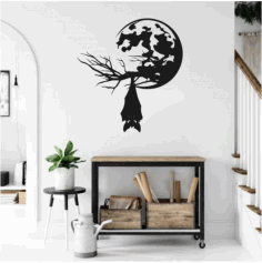 Bat Wall Gothic Decor Halloween Wall Hanging Free Vector File