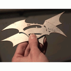 Batarang And Logo Batman Vs Superman Free DXF File